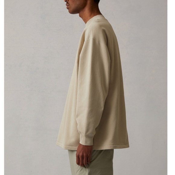 NWT Essentials (Fear of God) Relaxed Crewneck | Wheat - Picture 6 of 7